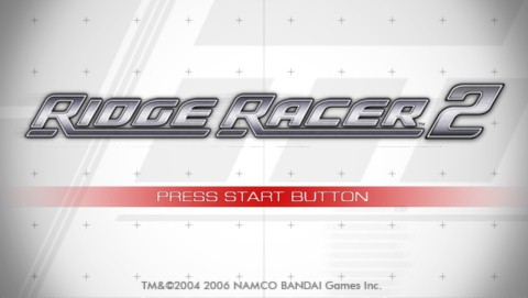 Ridge Racer 2 title screen for PSP